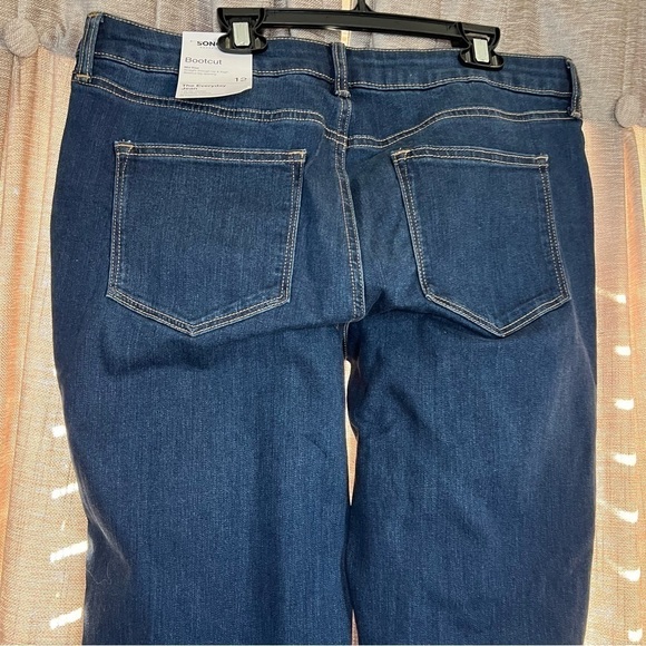 NWT Sonoma The Everyday Jean Bootcut Dark Denim Mid Rise Size 12 - Picture 8 of 12